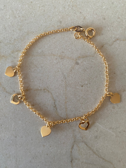 Pulsera Tejido Belcher Corazon 19 cm