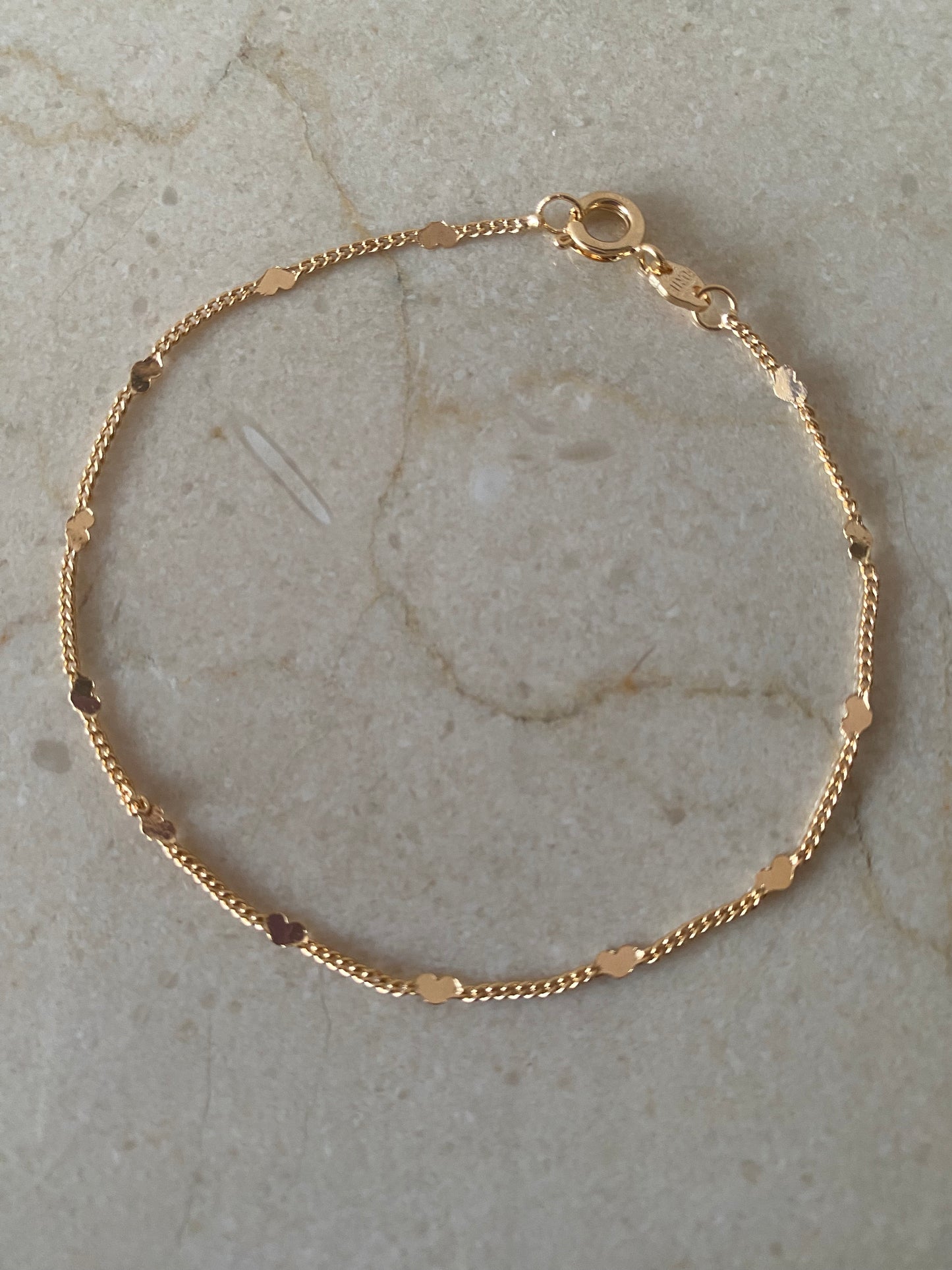 Pulsera Cubanita Corazon 18 cm