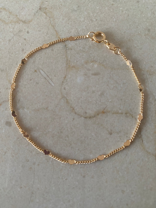 Pulsera Cubanita Corazon 18 cm
