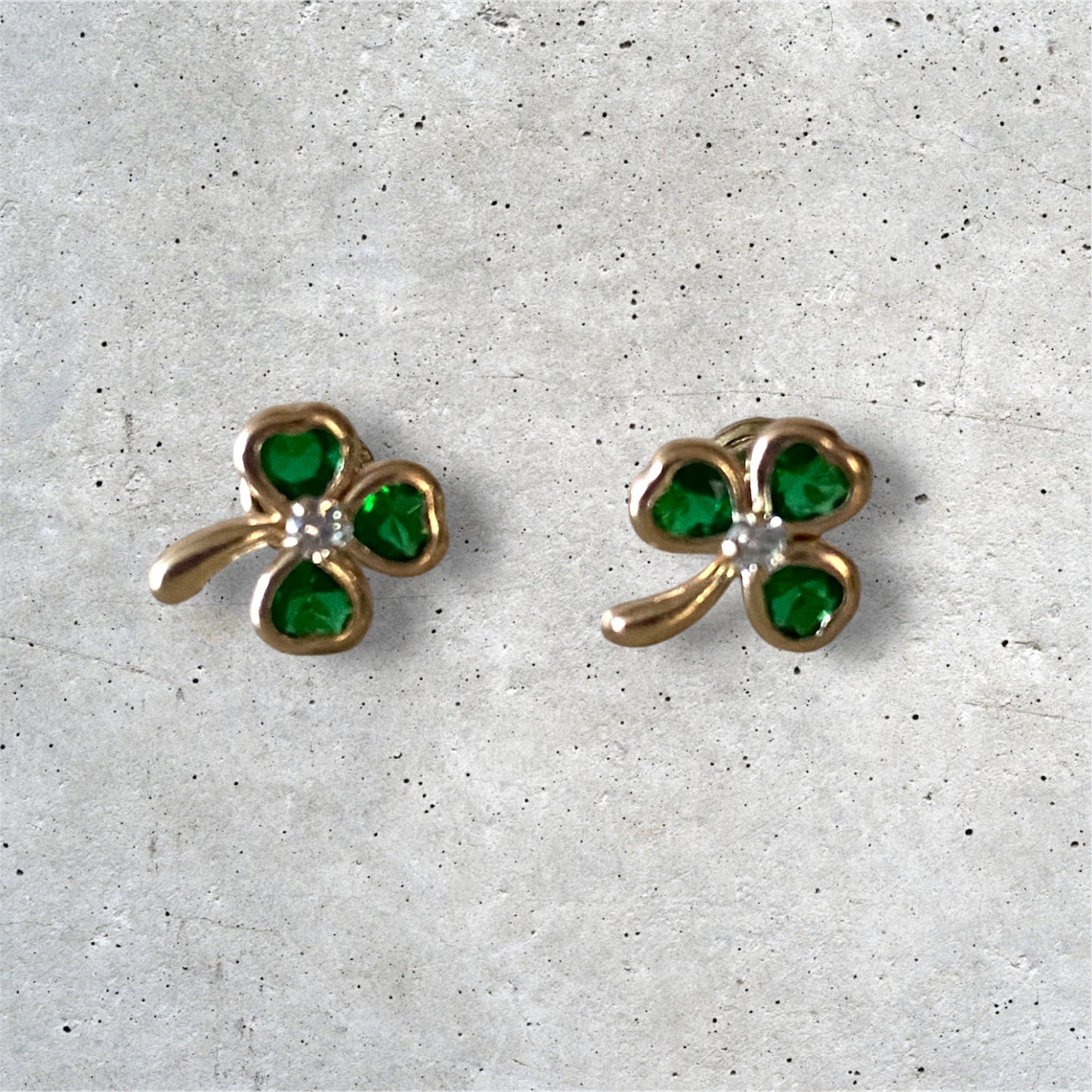 Aretes Trebol Verde